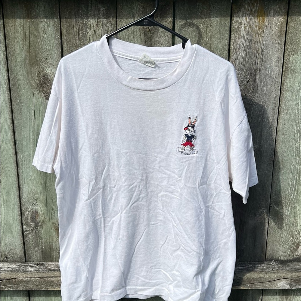 90s Looney Tunes Bugs Bunny Shirt Men’s Large Embroidered Cartoon Vintage